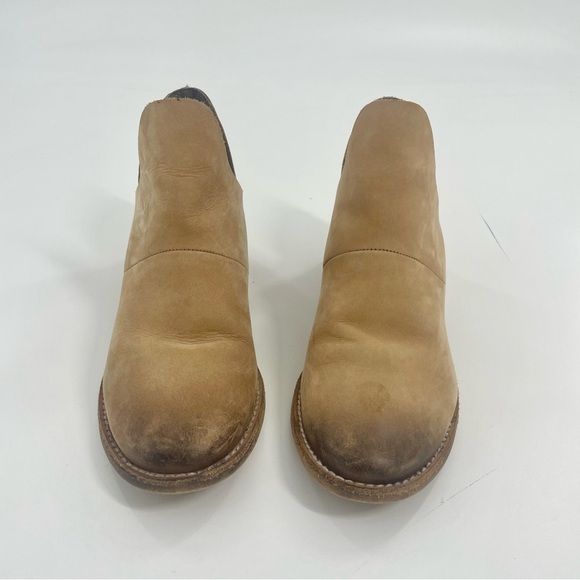 Anthropologie Crevo Britain Tan Boho Western Leather Distressed Ankle Bootie 7.5 - Picture 5 of 11